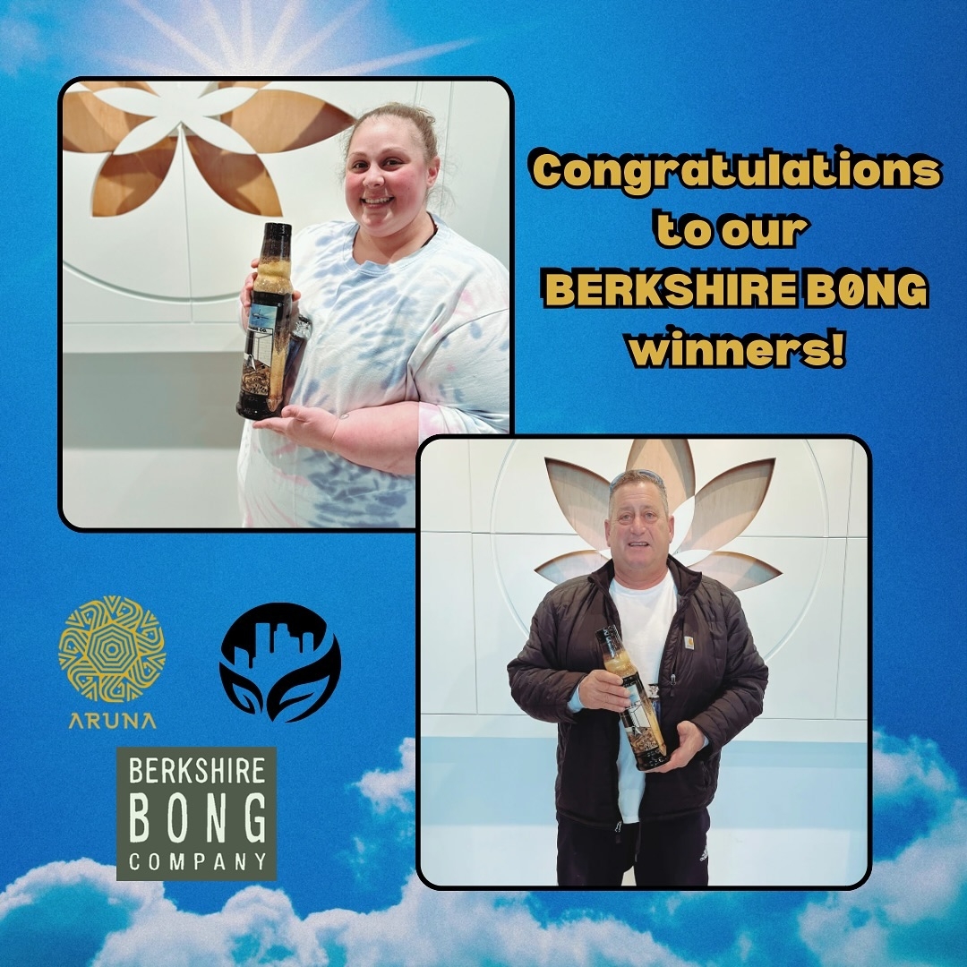 Congratulations to the lucky winners of the custom Aruna x EBCC b0ngs made by @berkshirebongcompany ! 
☀️
A big thank you to all who joined us at our inaugural Partner Party with @arunasungrown last Friday,
huge thank you to @sammiejoecrafts for entertaining us with your amazing art skills, and an extra special thank you to @berkshirebongcompany for crafting these beautiful ceramic pieces!
☀️
It was truly a day to remember - filled with art, good buds, and great company. We're so grateful for the opportunity to come together and celebrate our partnership with Aruna in such a meaningful way. We look forward to more joyful gatherings in the future!