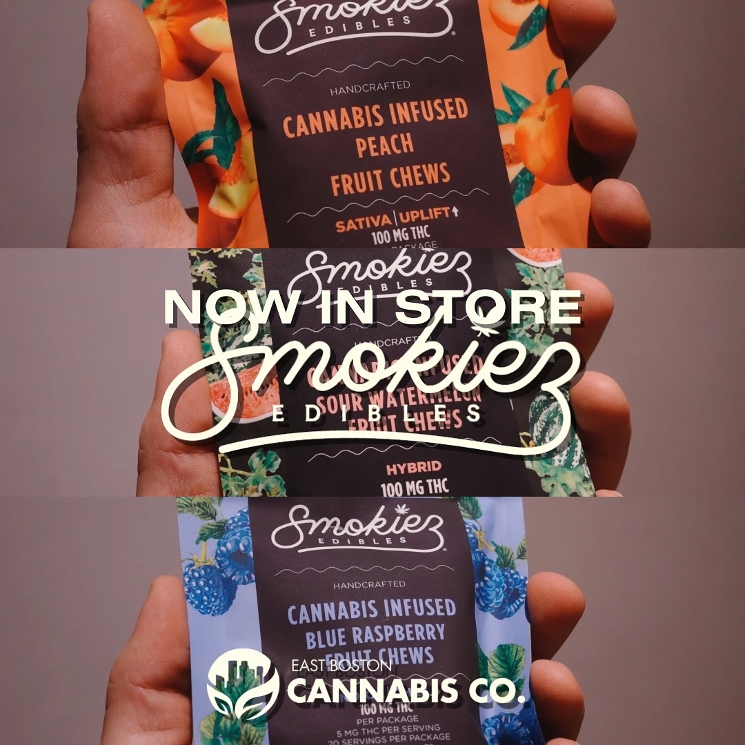 "Step into the world of Smokiez, where our vibrant and delectable vegan fruit chews are carefully handcrafted using only the finest plant-based ingredients." Now at EBCC!
-
check out our website for more! ↴
eastbostoncannabis.com
-
21+. NFS. For educational purposes only.